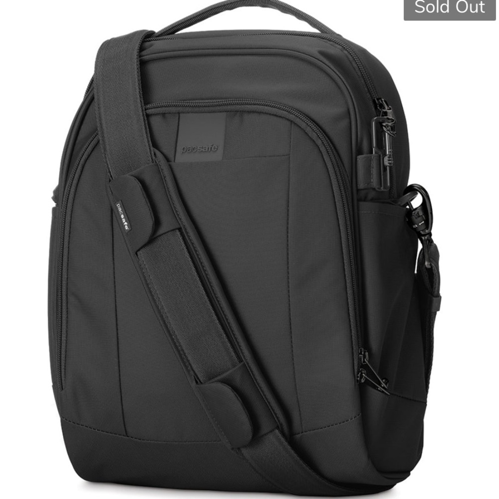 Pacsafe Black Backpack with Sleek Design and Durability